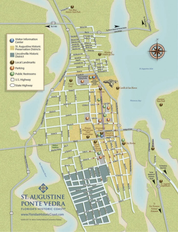 Saint Augustine Fl Map Printable