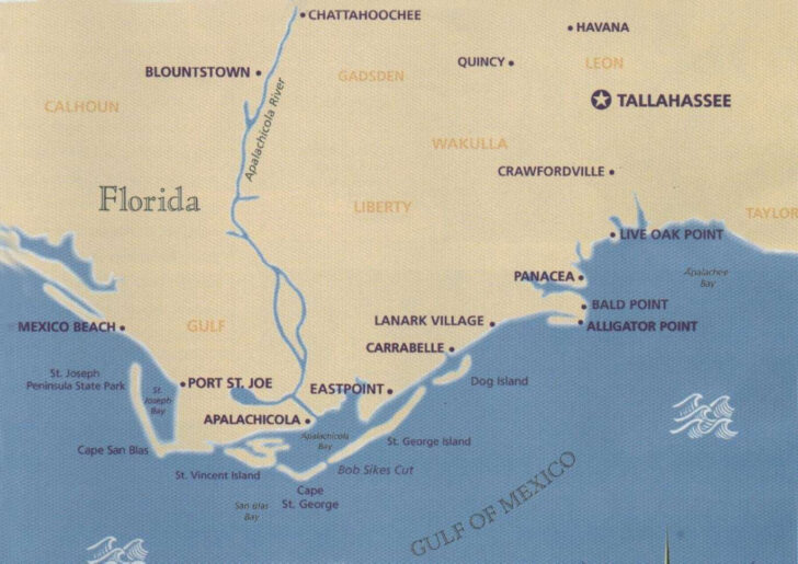 St. George Island, Florida Printable Map