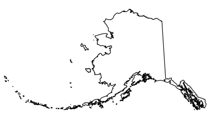 Free Blank Outline Map Of Alaska