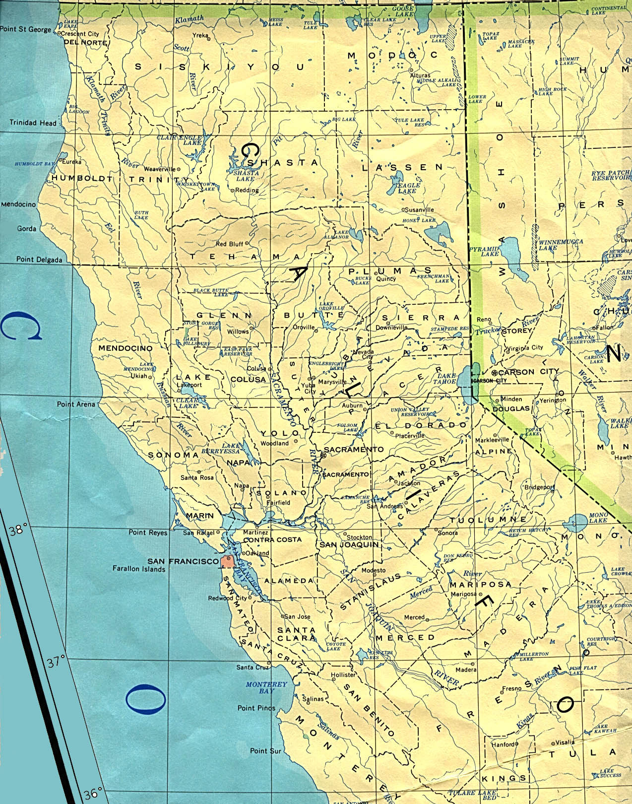 Statemaster Maps Of California 57 In Total California Atlas Map 
