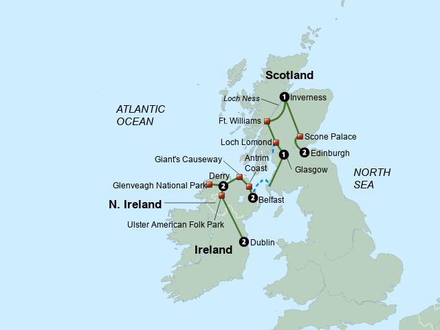 StepMap Exploring Scotland and Ireland 2015 Landkarte F r Great Britain