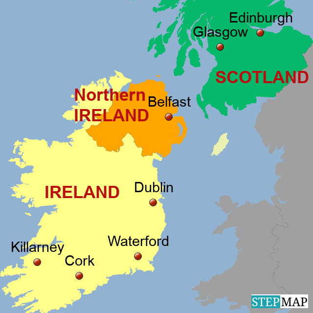 Stepmap Scotland Ireland Landkarte F R Ireland 1 