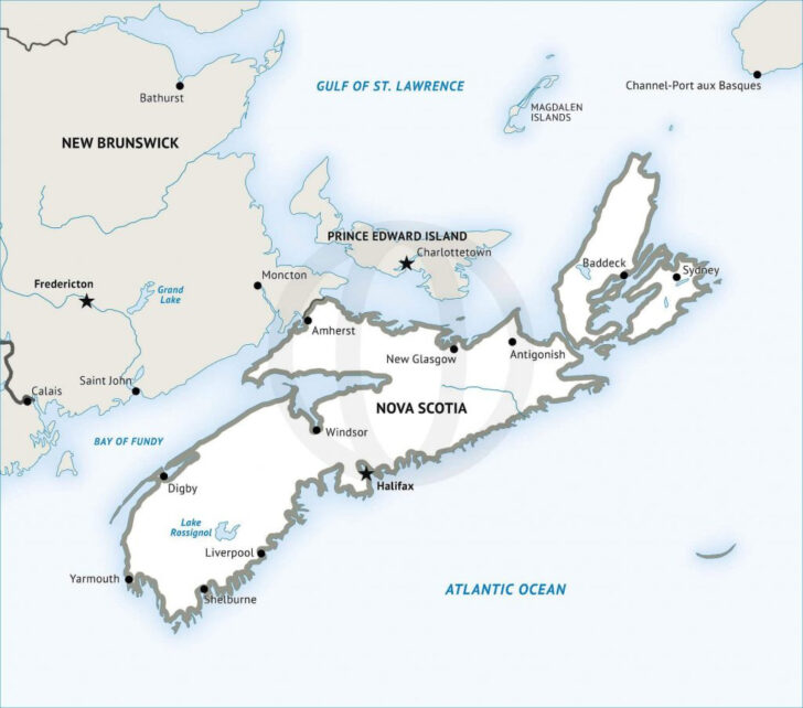 Jenny Lake Nova Scotia, Printable Map