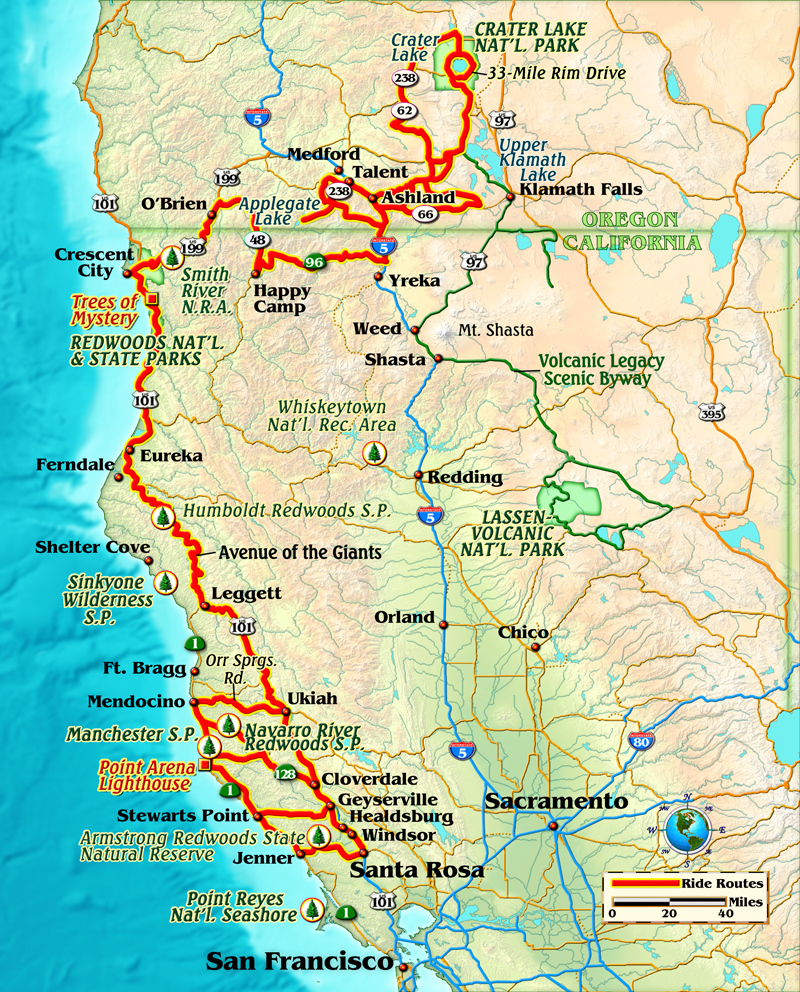 Road Map Of Oregon And California Wells Printable Map