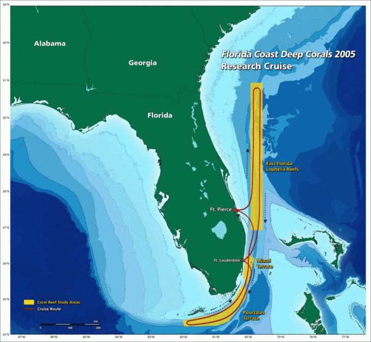 Subaquatic Map Of Florida