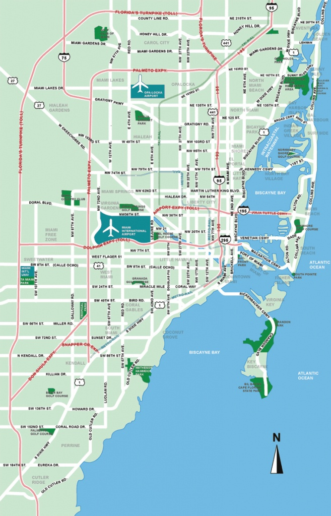 Street Map Of Downtown Miami Florida Printable Maps