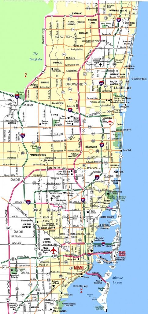 Street Map Of Miami Florida Free Printable Maps