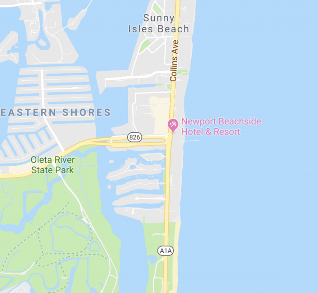 Sunny Isles Beach Florida Map Printable Maps