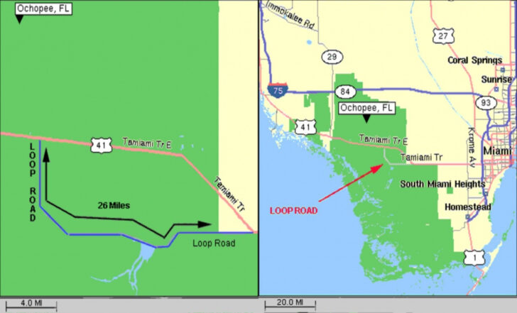 Tamiami Trail Florida Map