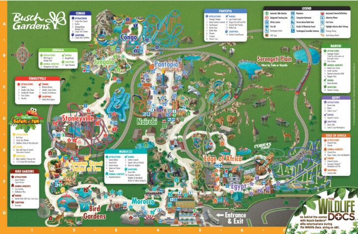 Busch Gardens Map Tampa