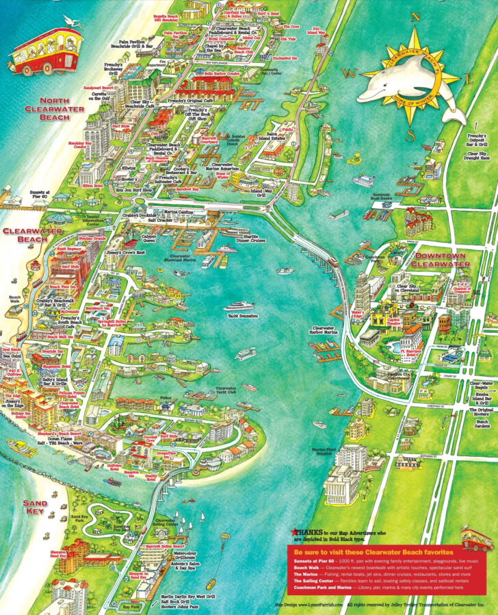 Printable Map Of Clearwater Beach Florida