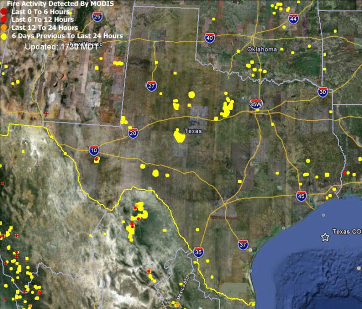 Texas Forest Service Fire Map