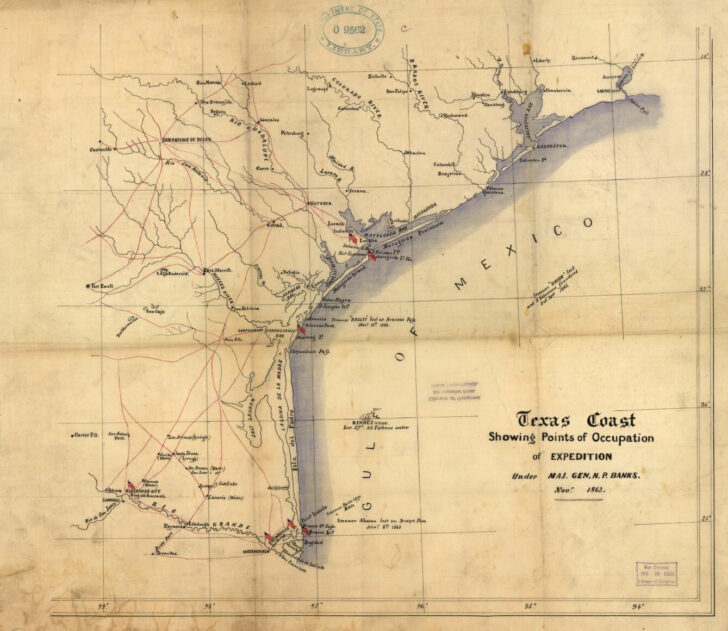 Texas Gulf Coast Shipwrecks Map
