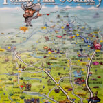 Texas Hill Country Map Poster Texas Hill Country