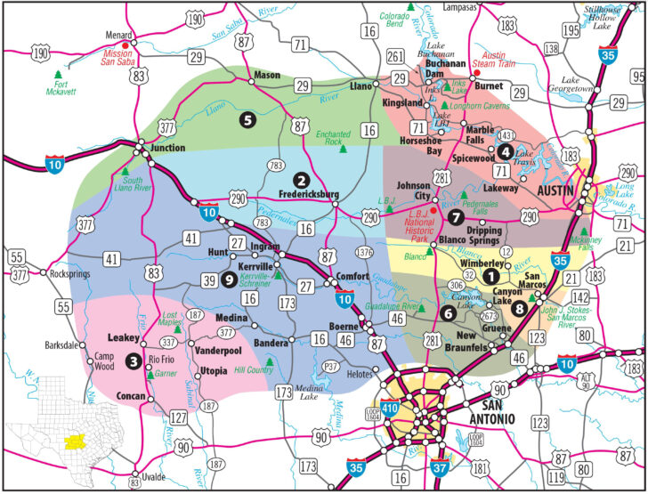 Texas Hill Country Map