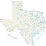 Texas Lakes And Rivers Map GIS Geography