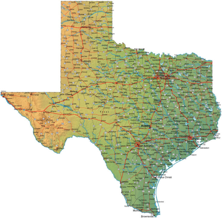 Map Of Texas Towns