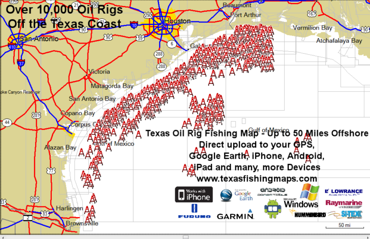 Texas Oil Rig Map With GPS Coordinates Texas Oil Oil Rig Rigs | Wells ...