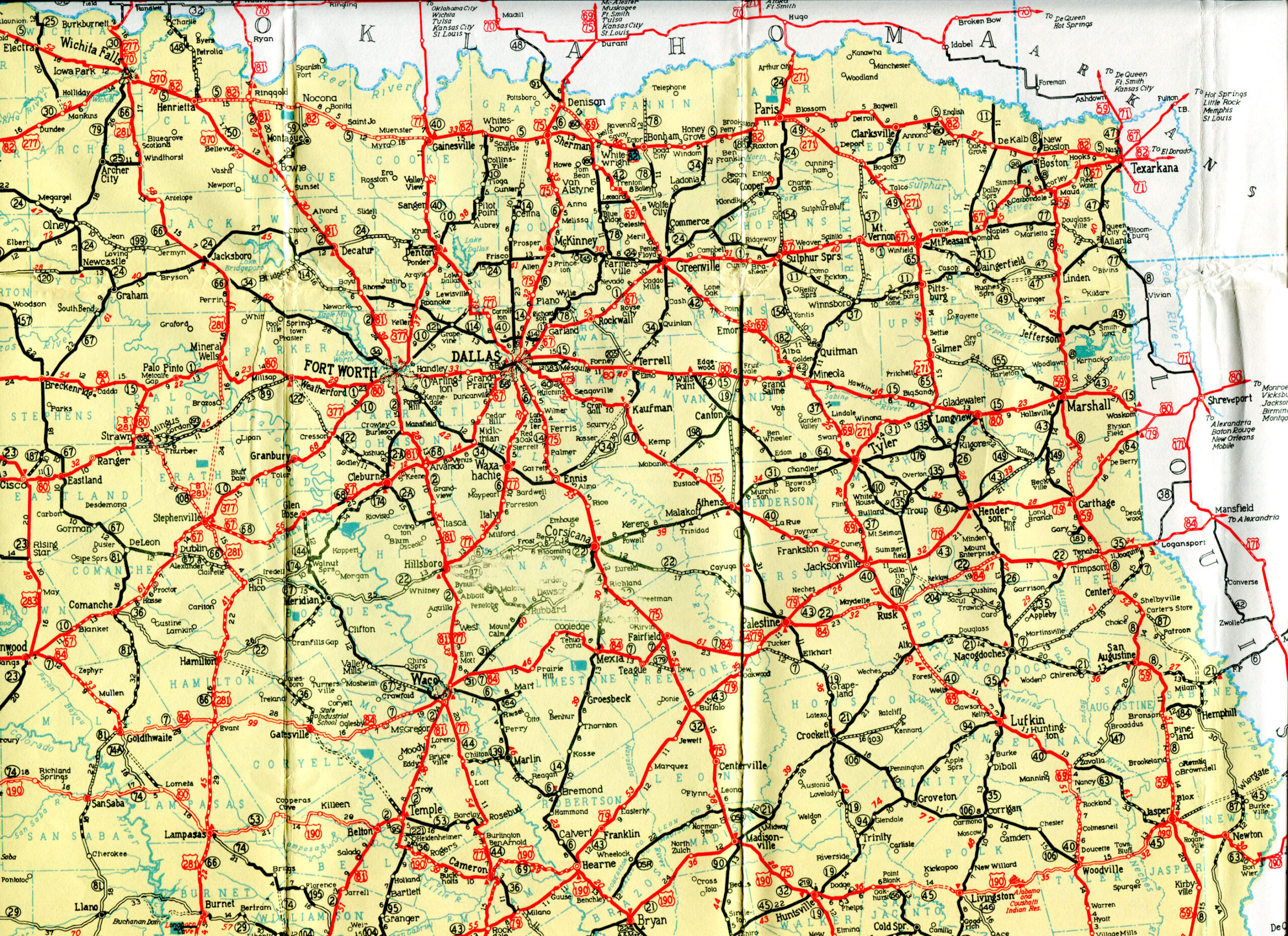 Texas Panhandle Road Map Printable Maps