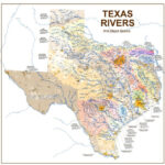 Texas Rivers Creeks And Lakes Map Texas Rivers And Lakes Lake Map
