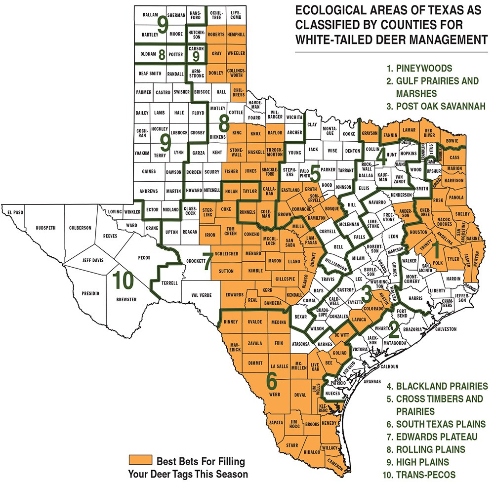 Texas Rut Map Printable Maps
