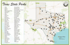 Texas State Parks Map Etsy