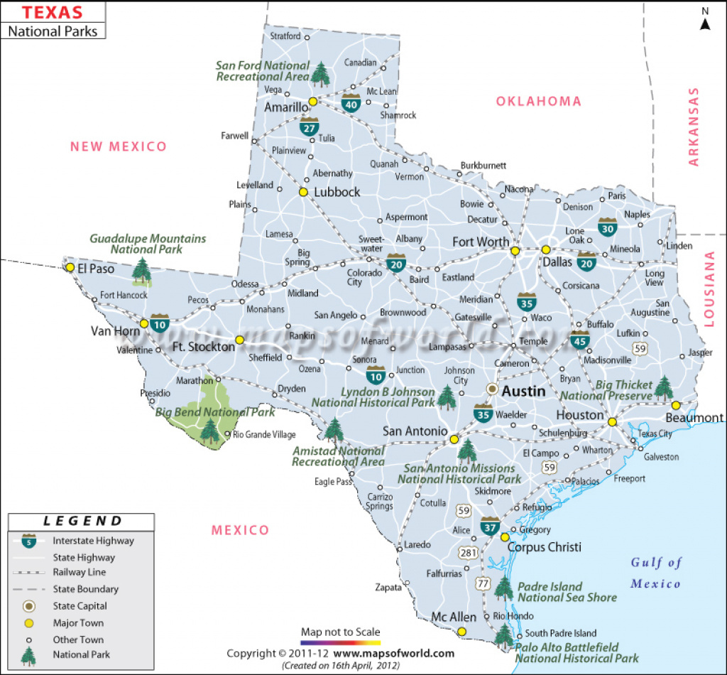 Texas State Parks Map Printable Map