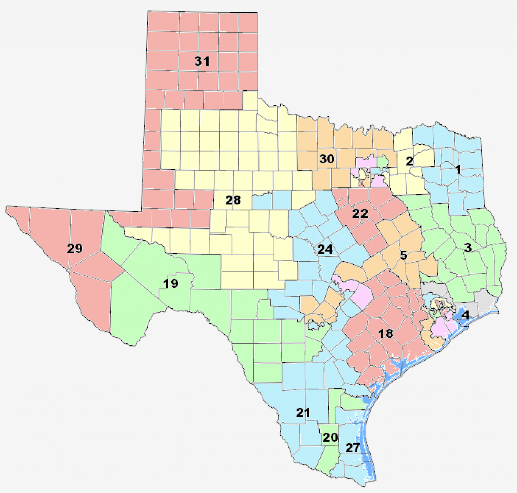 Texas Senate District Map Wells Printable Map