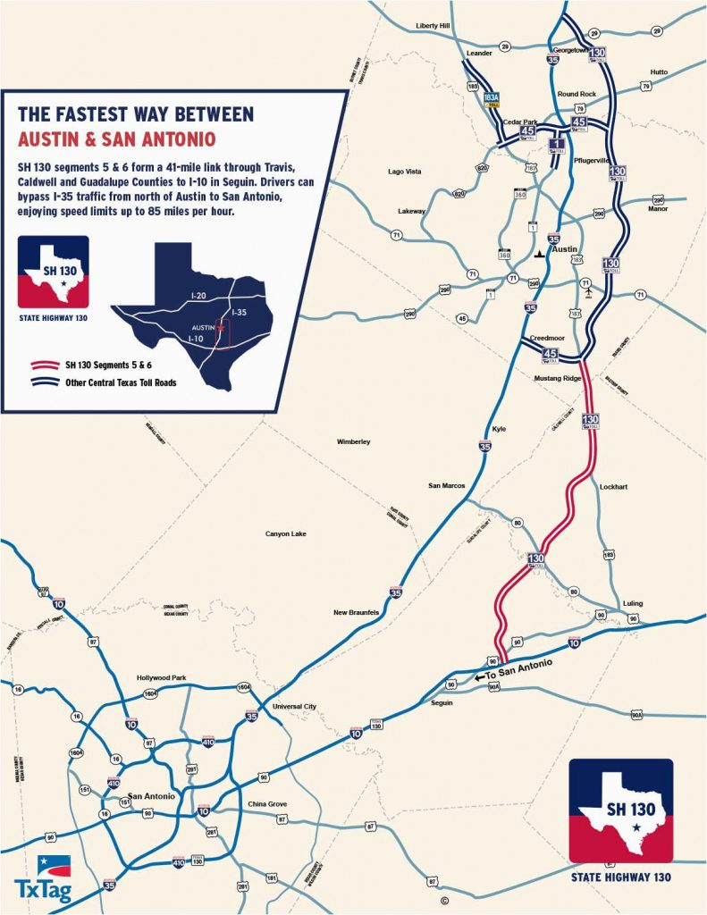 Texas Toll Road Map State Highway 130 Maps Sh 130 The Fastest Way 