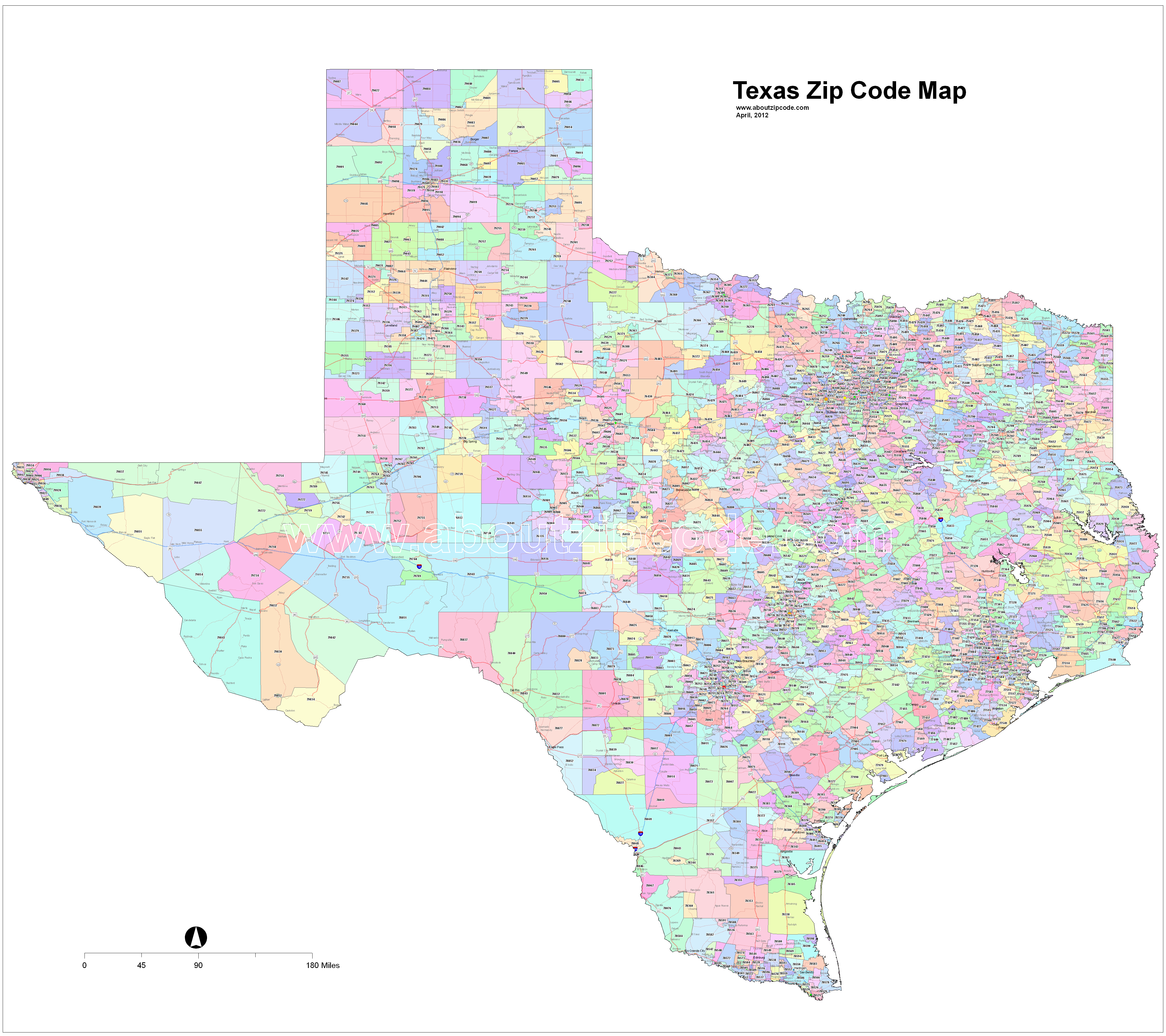 Texas Zip Code Maps Maps Fact