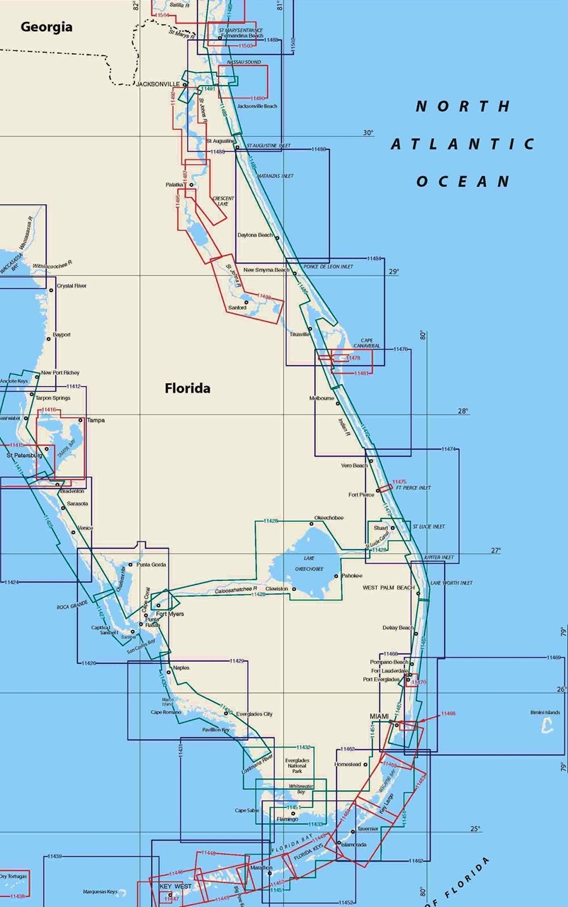 TheMapStore NOAA Charts Florida East Coast Of Florida Chart 