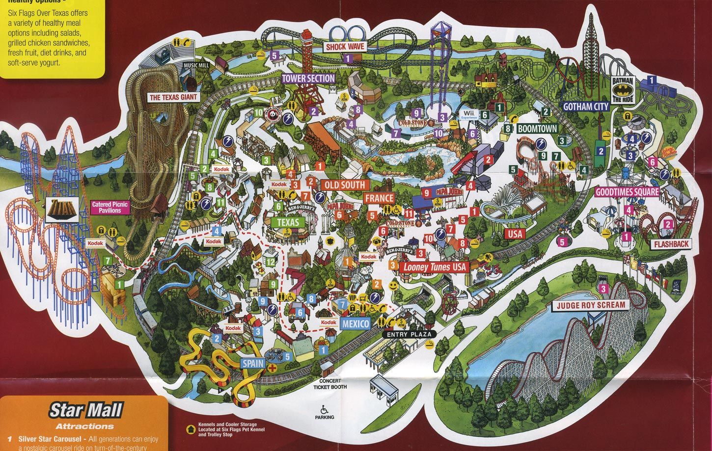 Theme Park Brochures Six Flags Over Texas Theme Park Brochures
