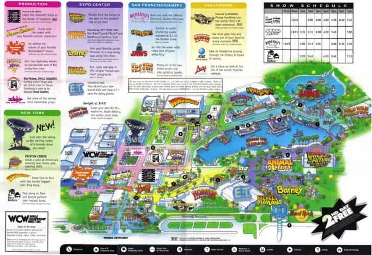 Daily Brochure Universal Studios Florida Map