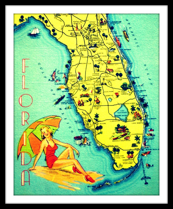 This Item Is Unavailable Etsy Map Of Florida Florida Art Beach 