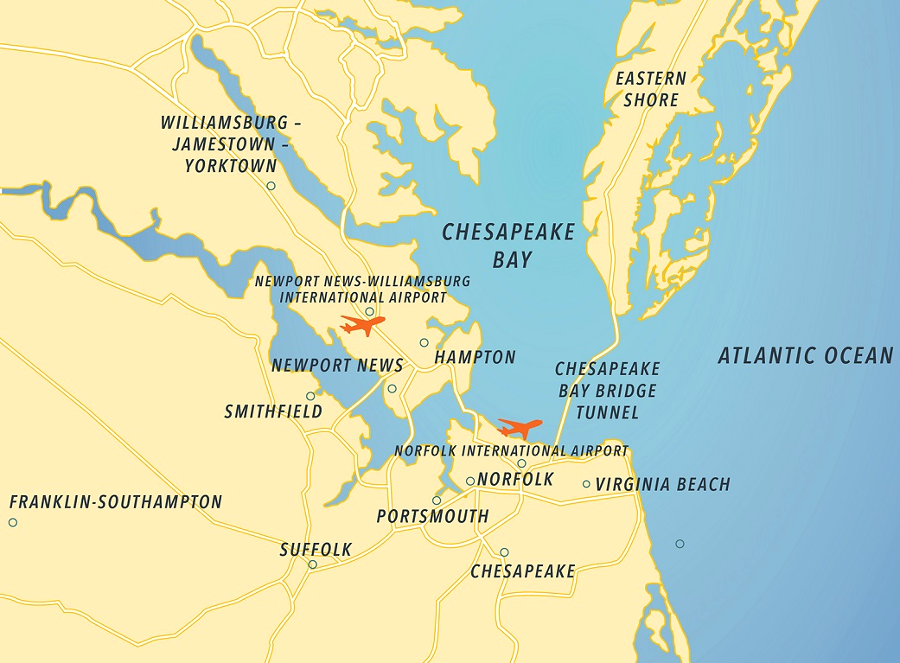 Tidewater Virginia Map World Map Interactive