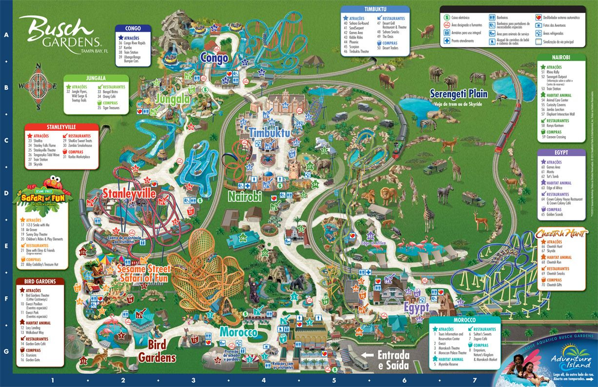 Top 65 Of Busch Gardens Tampa Park Map Mmuzone