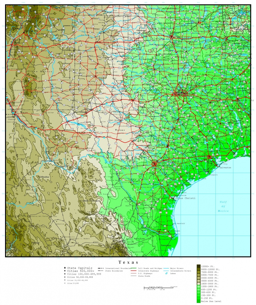 Topographical Map Of Texas Hill Country Printable Maps