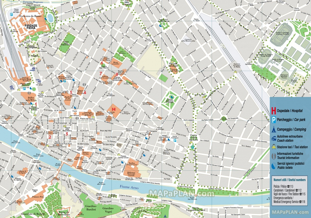 Tourist Map Of Florence Italy Printable Printable Maps