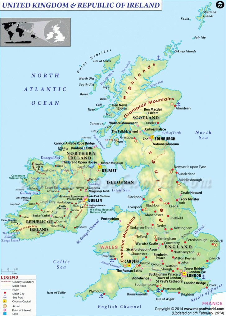 Printable Map Of Ireland And Scotland