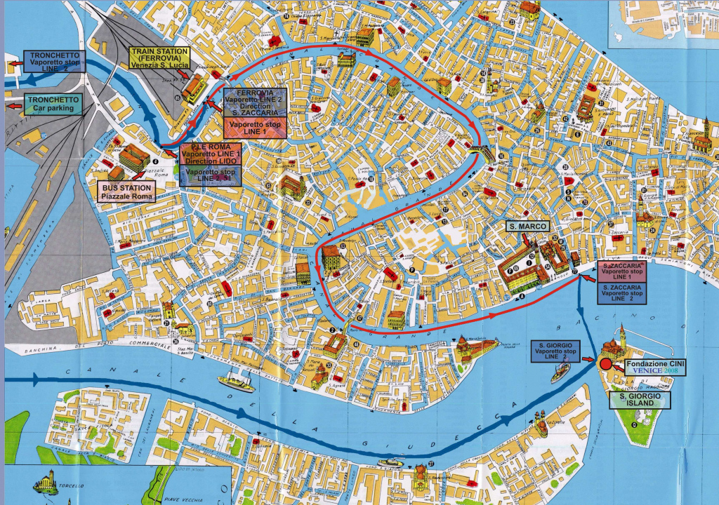 Tourist Map Of Venice Printable Printable Maps