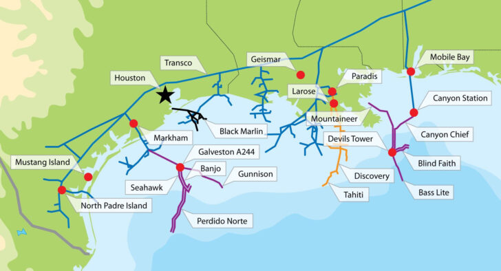 Texas 622 Oil Rigs Map