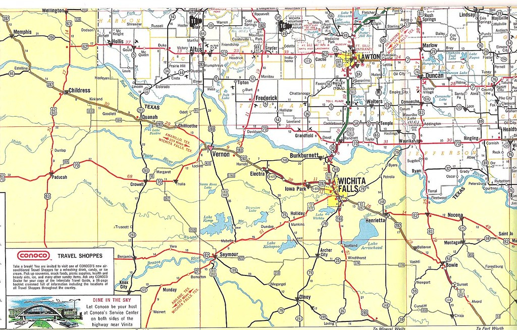 US 62 Across Southwest Oklahoma 1975 This 1975 Map Of Okl Flickr