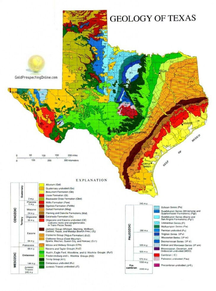 Panning For Gold In Texas Map