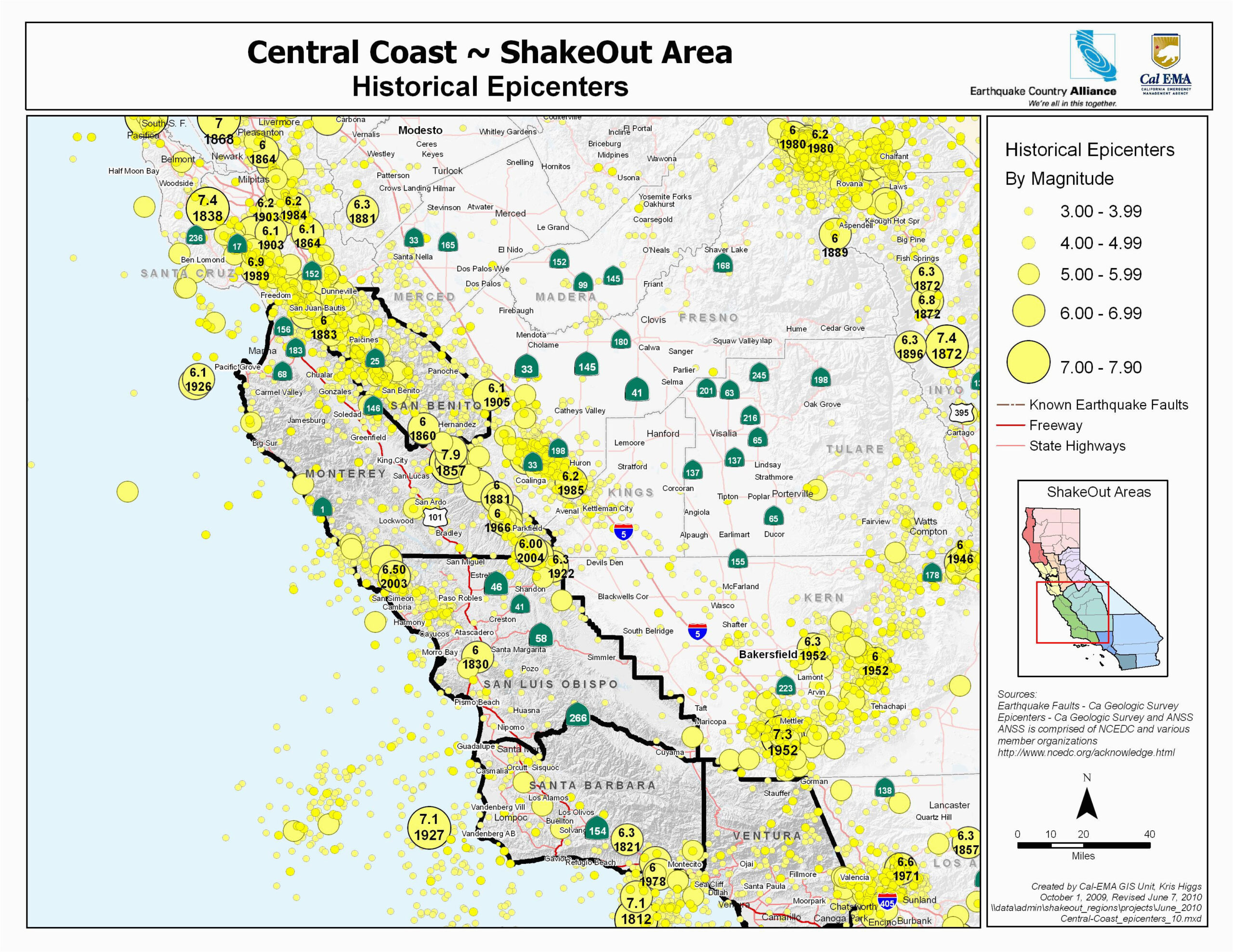 Usgs California Nevada Earthquake Map