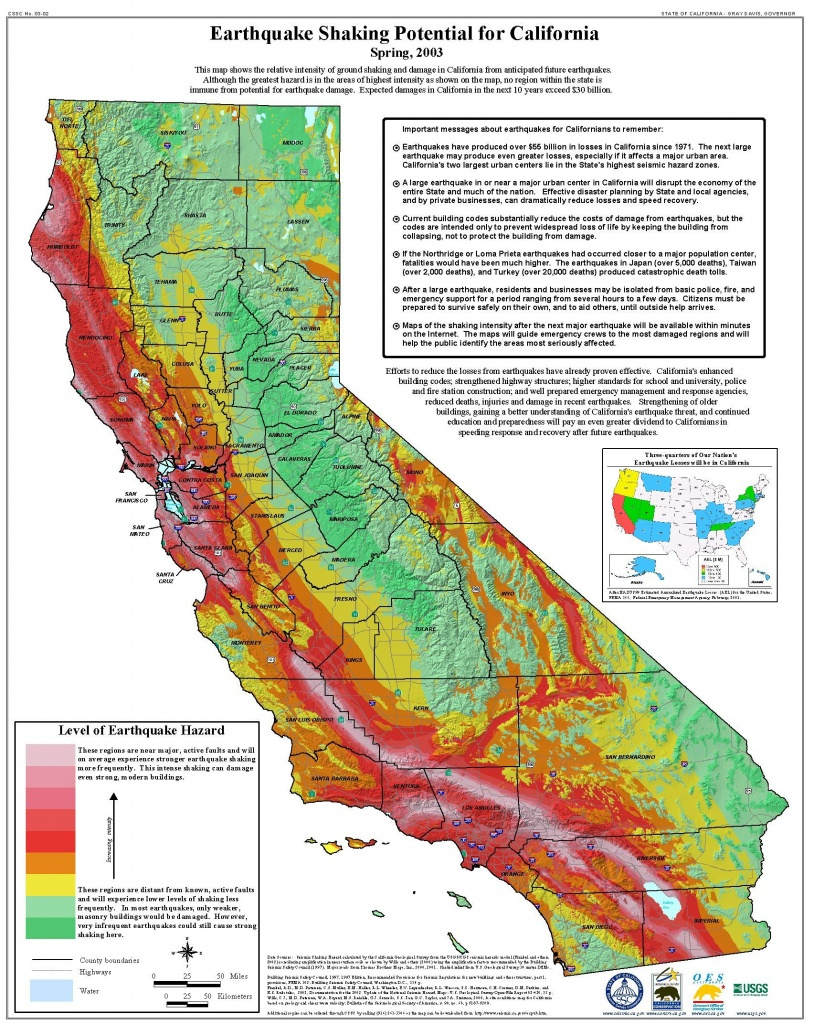 Usgs California Nevada Earthquake Map Printable Maps