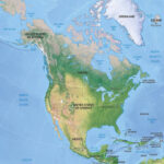 Vector Map North America Continent Relief One Stop Map