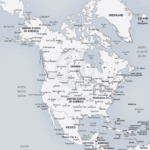 Vector Map Of North America Continent One Stop Map