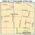 Vernon California Street Map 0682422