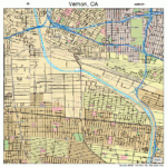 Vernon California Street Map 0682422