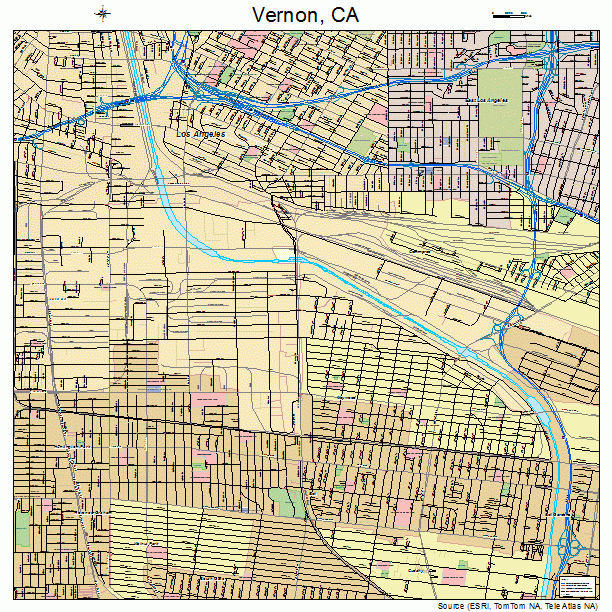 Vernon California Street Map 0682422